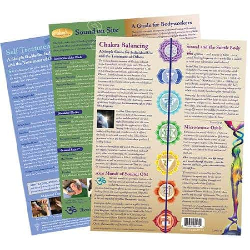 Instructiekaarten Sound Healing, 3 stuks (algemeen, chakra en massage)